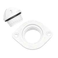 Ovalno kučište sa čepom 48x36mm, bijela (2 rupe) SKU: 16689<br />JM: kom pak.: 50 min: 1