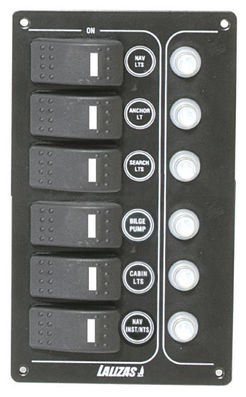 Panel s prekidačima (SP6 Offshore) 12V,ugljena SKU: 31385<br />JM: kom pak.: 3 min: 1