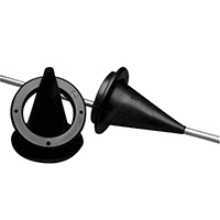 Štitnik za sajlu s ugrađ. prstenom D89/59mm, crna SKU: 43137<br />JM: kom pak.: 40 min: 1