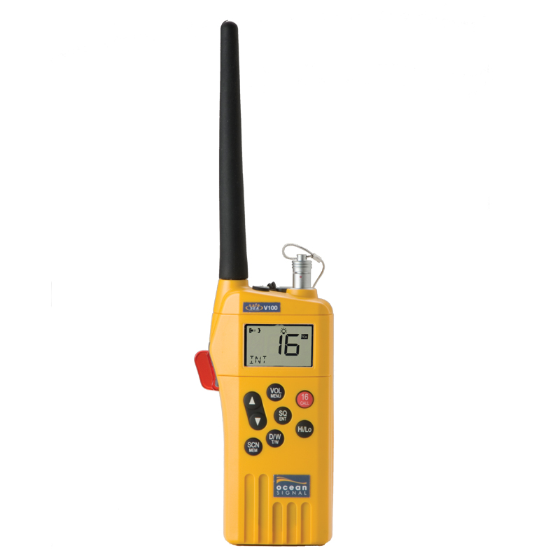 Ocean Signal GMDSS VHF stanica+baterija V100 SKU: 72258<br />JM: kom pak.: 1 min: 1
