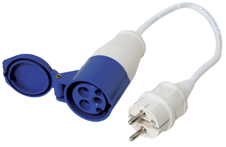 Kabel s ž. utikačem&Schuko utikačem 16A,220-240V SKU: 90398<br />JM: kom pak.: 20 min: 1
