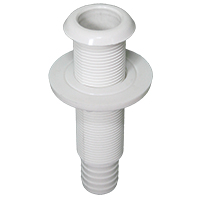 Ispust kroz trup za crijevo D25mm L126mm, bijela SKU: 95793<br />JM: kom pak.: 100 min: 1
