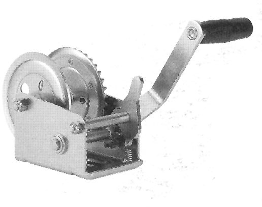 Ručno vitlo s jednim zupčanikom 360kg, Inox SKU: 98750<br />JM: kom pak.: 6 min: 1