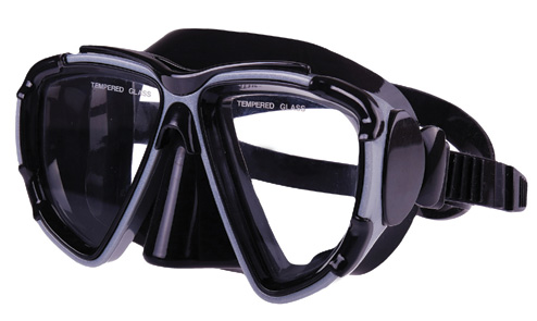 Maska za ronjenje sa 2 stakla,silikon,crna SKU: 98791<br />JM: kom pak.: 24 min: 1