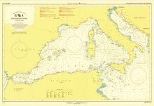 Karta pomorska 108 (Sredozemno more-zapadni dio) SKU: 45896<br />JM: kom pak.: 1 min: 1