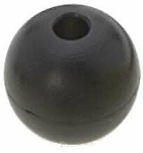 Kugla-štoper konopa, PVC, D18/D05 mm -crni SKU: 92724<br />JM: kpl pak.: 10 min: 1