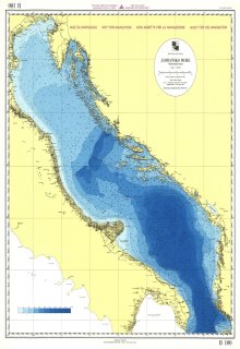 Karta batimetrijska B100, Jadransko more SKU: 45845<br />JM: kom pak.: 1 min: 1