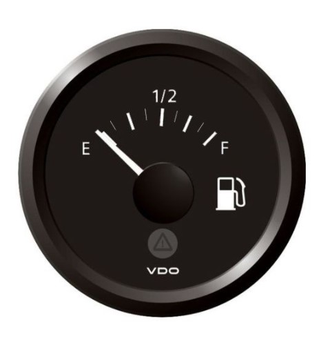 Pokazivač niova goriva, VDO, crni, 12V, 52mm SKU: 598501<br />JM: kom pak.: 1 min: 1