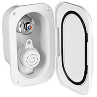 Ručica+mješalica u ugrad. kučištu 120x210mm,krem SKU: 196412<br />JM: kom pak.: 2 min: 1