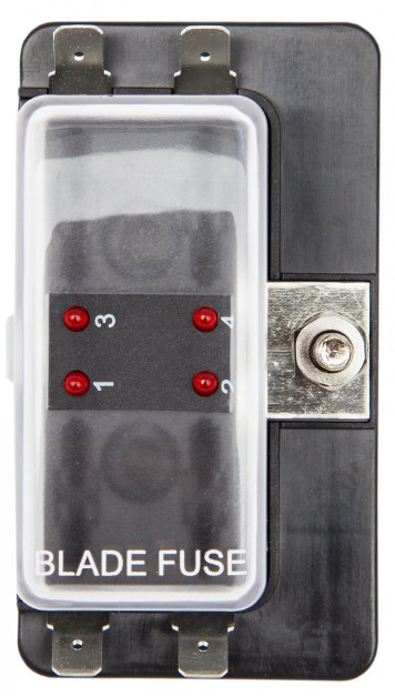 Držač osigurača, LED indikator, 4 osigurača SKU: 45512<br />JM: kom pak.: 200 min: 1