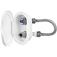 Slavina+izlaz za vodu u ugrad. kučištu C, bijela SKU: 54607<br />JM: kom pak.: 1 min: 1