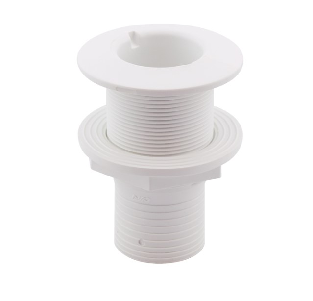 Ispust kroz trup 2 navoj, crijevo D51mm, bijela SKU: 198230<br />JM: kom pak.: 1 min: 1