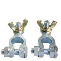 Stezaljka (klema) za baterije, mesing (par) SKU: 98733<br />JM: par pak.: 100 min: 1