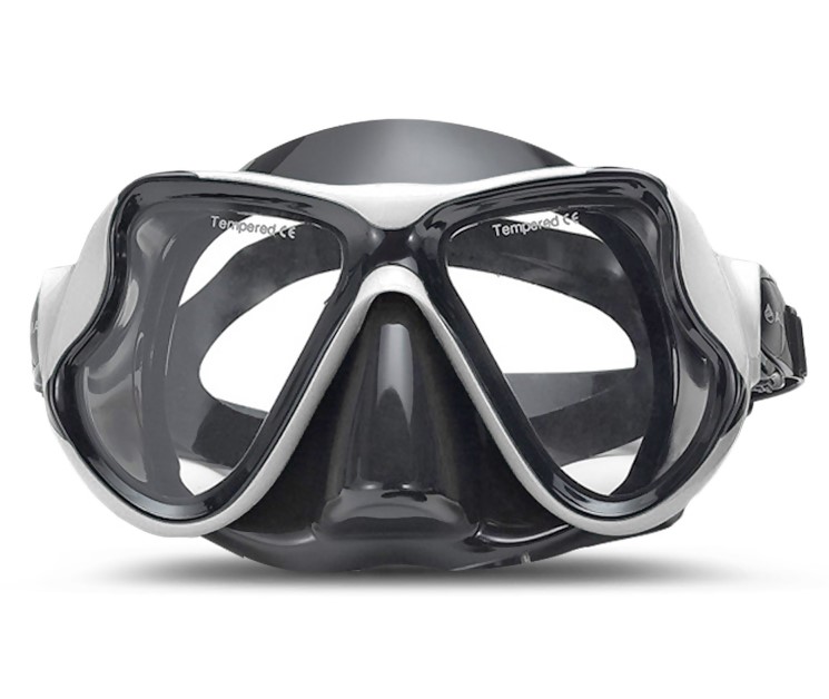 Maska za ronjenje s 2 stakla za odrasle,silikon,cb SKU: 75129<br />JM: kom pak.: 50 min: 1