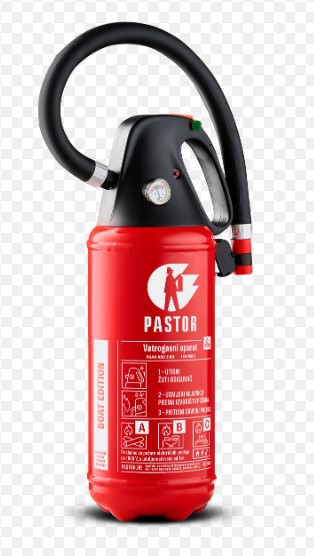 Vatrogasni aparat s crijevom 2kg, prah SKU: 70444<br />JM: kom pak.: 1 min: 1