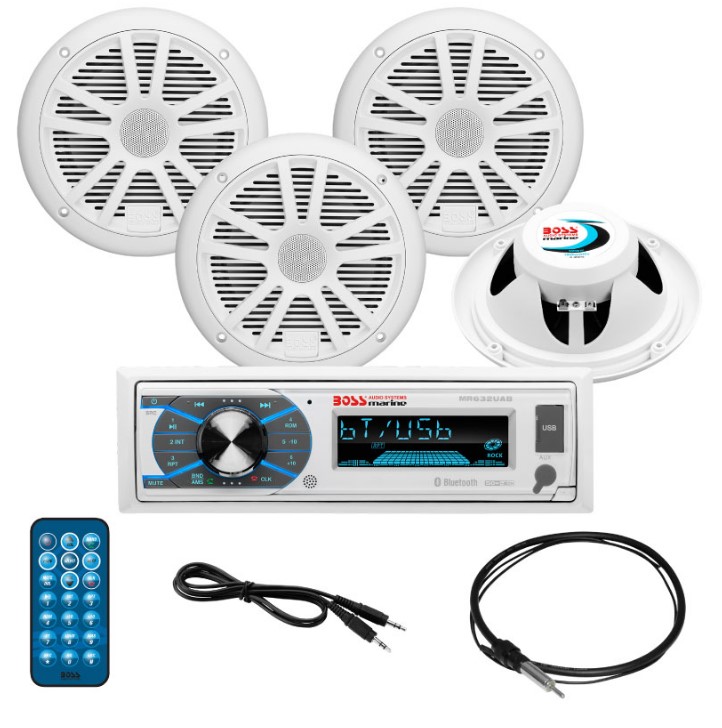 Boss Marine komplet MCK632WB.64 radio s 4 zvučnika SKU: 701278<br />JM: kom pak.: 1 min: 1