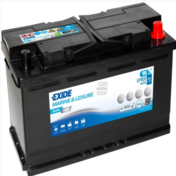 Akumulator Exide Dual AGM 12V 95Ah (EP800) SKU: 650119<br />JM: kom pak.: 1 min: 1
