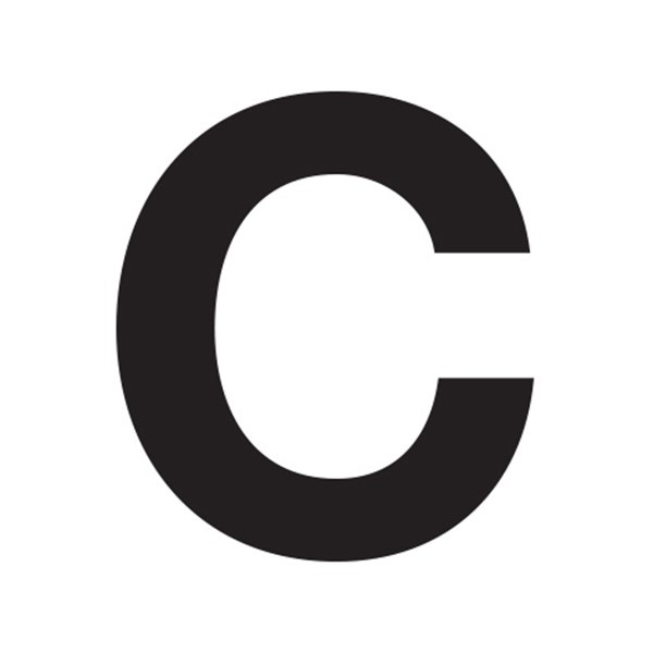 Slovo "C" crno 10cm SKU: 97719<br />JM: kom pak.: 5 min: 1