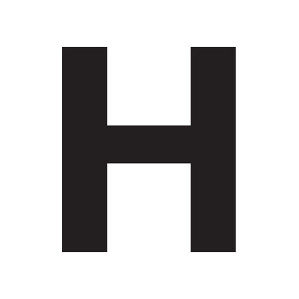 Slovo "H" crno 10cm SKU: 97724<br />JM: kom pak.: 5 min: 1