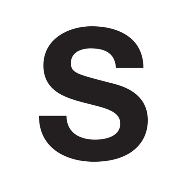 Slovo "S" crno 10cm SKU: 97735<br />JM: kom pak.: 5 min: 1