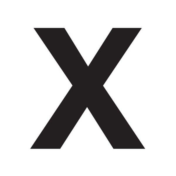 Slovo "X" crno 10cm SKU: 97740<br />JM: m1 pak.: 5 min: 1