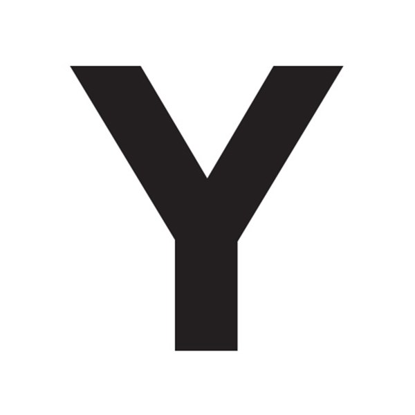 Slovo "Y" crno 10cm SKU: 97741<br />JM: m1 pak.: 5 min: 1