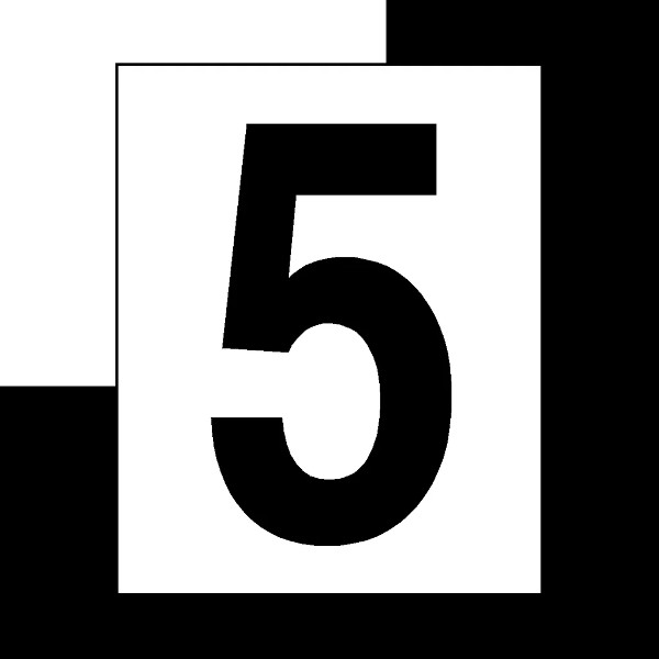 Broj "5" crni 10cm SKU: 97757<br />JM: kom pak.: 5 min: 1