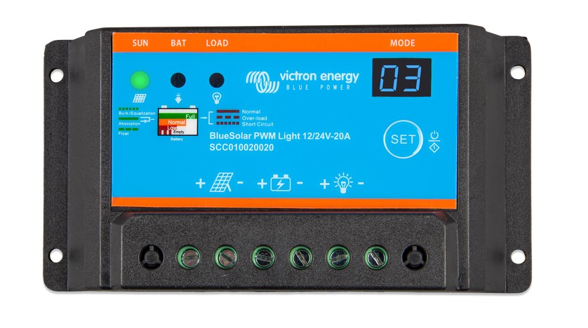 VICTRON regulator punjenja 12/24V-20A, PWM light SKU: 42315<br />JM: kom pak.: 1 min: 1
