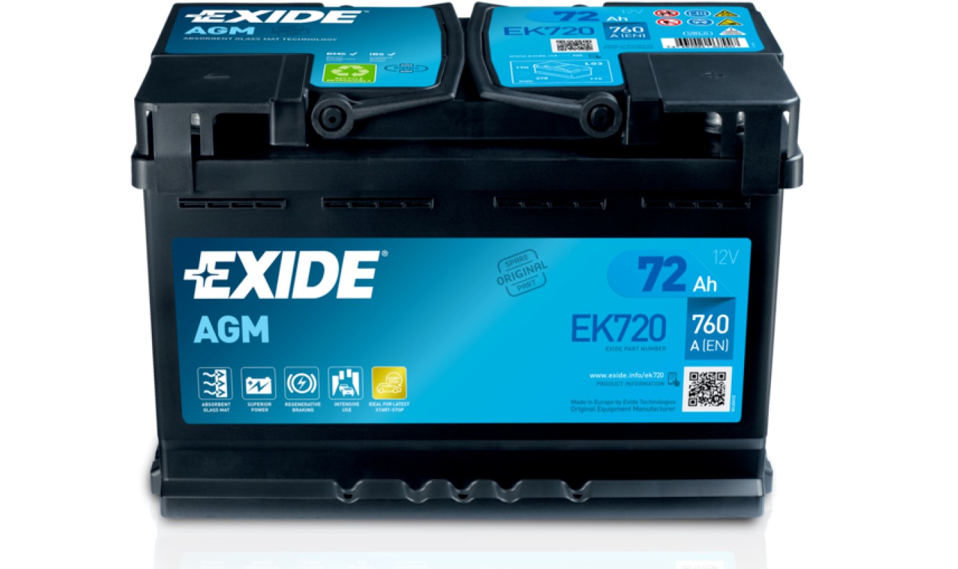 Akumulator Exide AGM 12V 72Ah (EK720) SKU: 42702<br />JM: kom pak.: 1 min: 1