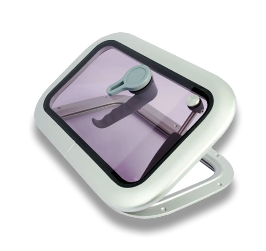 Palubni prozor V=572x442mm U=507x377mm, aluminij SKU: 75492<br />JM: kom pak.: 2 min: 1