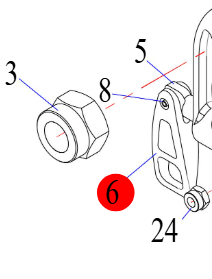 Hidea F8/9.9 ručka za stezanje motora, 07110009 SKU: 73996<br />JM: kom pak.: 1 min: 1