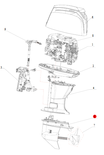 Hidea F60 kompletna noga (donji dio) 08140041 SKU: 74241<br />JM: kom pak.: 1 min: 1