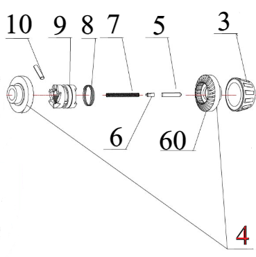 Hidea F60 set zupčanika (N/L/n), 08190384 SKU: 75592<br />JM: kom pak.: 1 min: 1