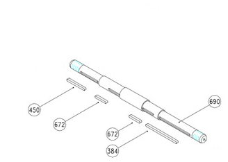 Glavna osovina za Lofrans el. vitlo Titan #690 SKU: 630797<br />JM: kom pak.: 1 min: 1