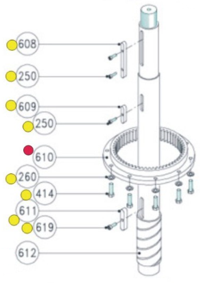 Prirubnica za Lofrans el. vitlo Ercole V. #610 SKU: 632066<br />JM: kom pak.: 1 min: 1