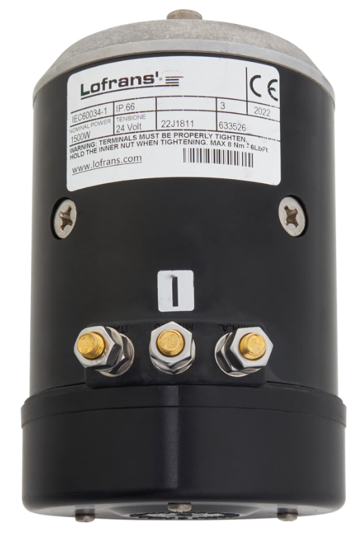 DC motor za Lofrans X2-X3 24v, 1,5kW, B14mm SKU: 633526<br />JM: kom pak.: 1 min: 1