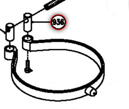 Spojnica kočnica lijeva za Lofrans X4 #936 SKU: 0634603<br />JM: kpl pak.: 5 min: 1