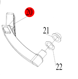 Hidea F30/40/60 set ručica za zak., 7180002 SKU: 74181<br />JM: kom pak.: 1 min: 1