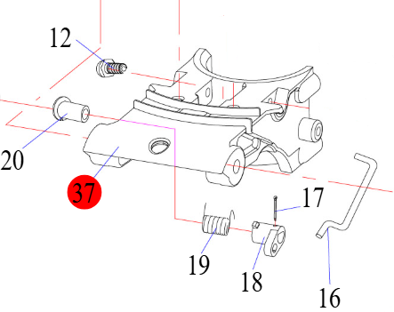 Hidea F2.5 okretni nosač motora, 7040002 SKU: 74935<br />JM: kom pak.: 1 min: 1